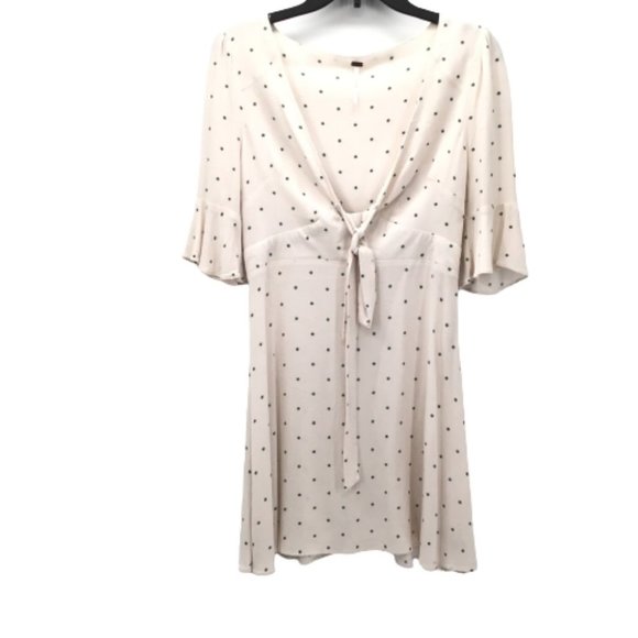 FREE PEOPLE All Yours Cream Polka Dot Tie-Dress - Picture 4 of 4
